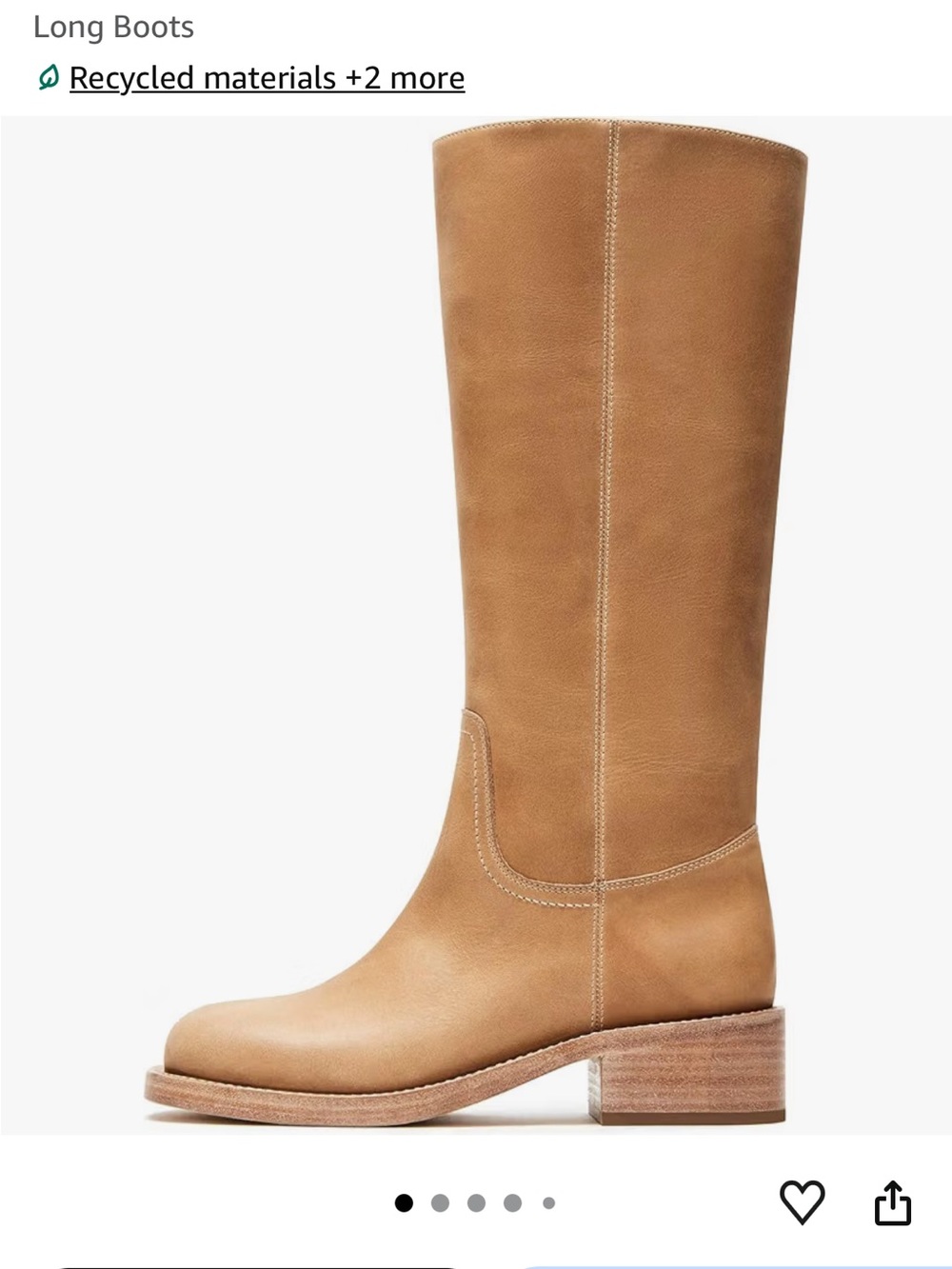 Women’s Banana Knee High Square Toe Chunky Heel
